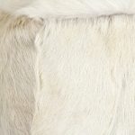 Zentique - 22" x 22" Tibetan White Goat Fur Pouf