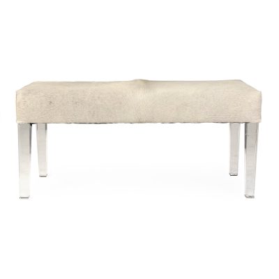 Zentique - Cow Hide Acrylic Bench ZMA002 Cow W