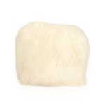 Zentique - 24" x 24" Tibetan Ivory Lamb Fur Pouf