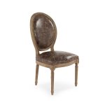 Zentique - Medallion Leather Side Chair