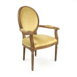 Zentique - Light Olive Velvet Medallion Arm Chair