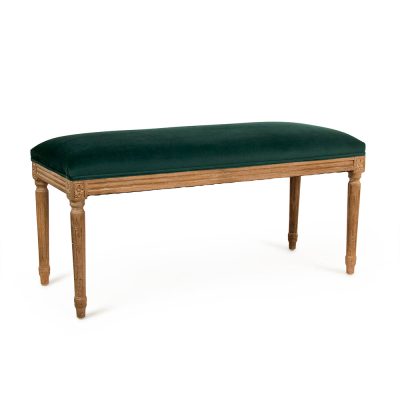 Zentique - Green Velvet Lille Bench