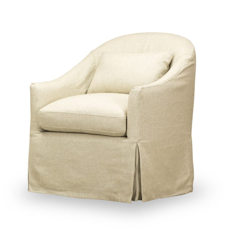 Spectra Home Becky Slipcovered Swivel Chair