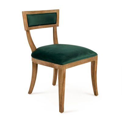 Zentique - Green Velvet Carvell Side Chair