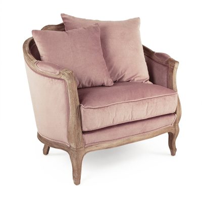 Zentique - Dusty Rose Velvet Maison Club Chair