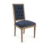 Zentique - Blue Velvet Louis Side Chair