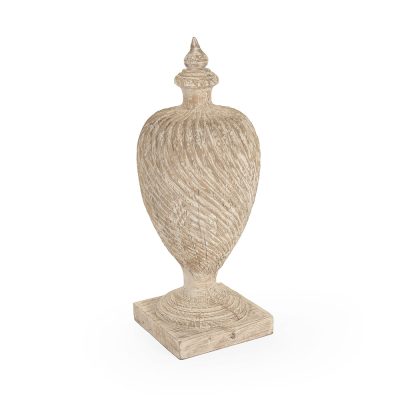 Julius Wooden Urn (Antique White)