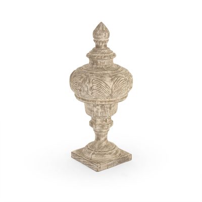 Victory Wooden Urn (Antique White)