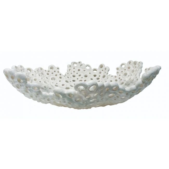 Oly Studio - Meri Bowl White Low Large 21.25diameter x 4h