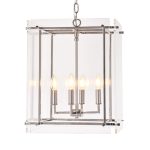 Zentique - Glass Box on Chrome Pendant Light