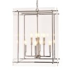 Glass Box on Chrome Pendant Light