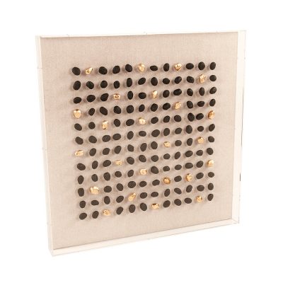 Gold/Black Stone Acrylic Framed Wall Art
